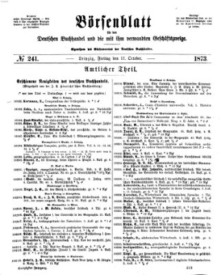 Börsenblatt für den deutschen Buchhandel Freitag 17. Oktober 1873