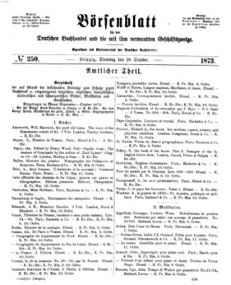 Börsenblatt für den deutschen Buchhandel Dienstag 28. Oktober 1873