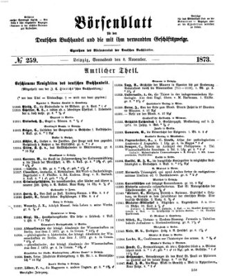 Börsenblatt für den deutschen Buchhandel Samstag 8. November 1873