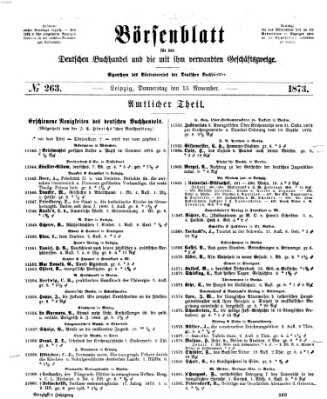 Börsenblatt für den deutschen Buchhandel Donnerstag 13. November 1873