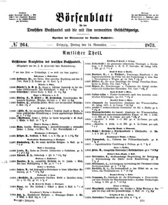 Börsenblatt für den deutschen Buchhandel Freitag 14. November 1873