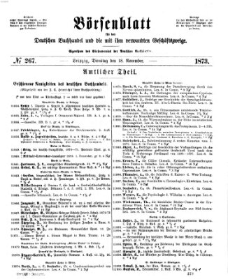 Börsenblatt für den deutschen Buchhandel Dienstag 18. November 1873