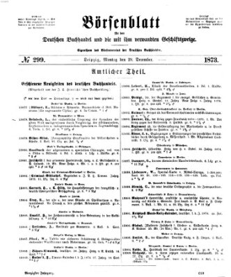 Börsenblatt für den deutschen Buchhandel Montag 29. Dezember 1873