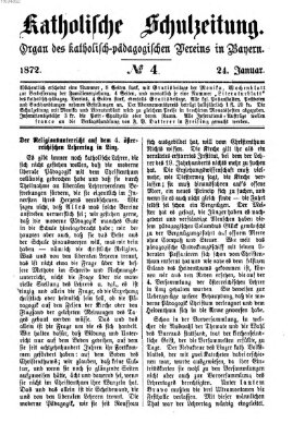 Katholische Schulzeitung (Bayerische Schulzeitung) Mittwoch 24. Januar 1872