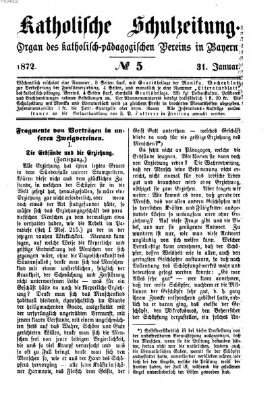 Katholische Schulzeitung (Bayerische Schulzeitung) Mittwoch 31. Januar 1872