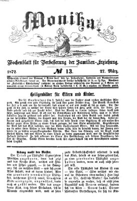 Katholische Schulzeitung (Bayerische Schulzeitung) Mittwoch 27. März 1872