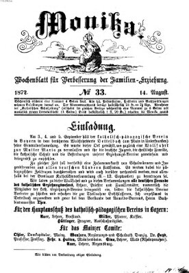 Katholische Schulzeitung (Bayerische Schulzeitung) Mittwoch 14. August 1872