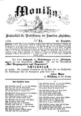 Katholische Schulzeitung (Bayerische Schulzeitung) Mittwoch 17. Dezember 1873