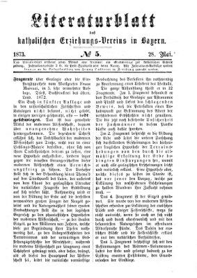 Katholische Schulzeitung (Bayerische Schulzeitung) Mittwoch 28. Mai 1873