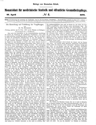 Deutsche Klinik Samstag 27. April 1872