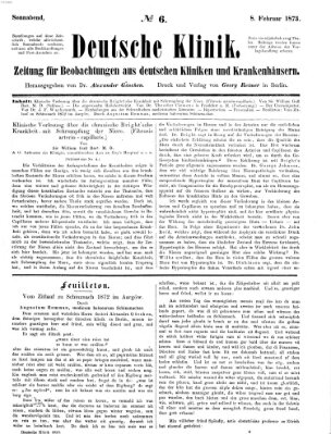 Deutsche Klinik Samstag 8. Februar 1873