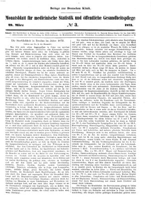 Deutsche Klinik Samstag 29. März 1873