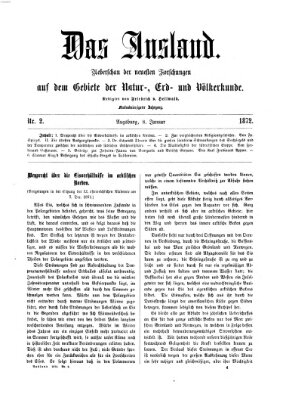 Das Ausland Montag 8. Januar 1872