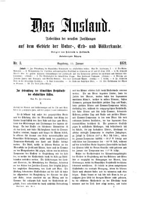 Das Ausland Montag 15. Januar 1872