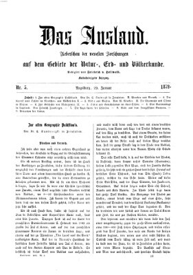 Das Ausland Montag 29. Januar 1872