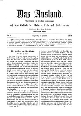 Das Ausland Montag 5. Februar 1872