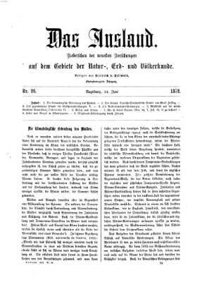 Das Ausland Montag 24. Juni 1872