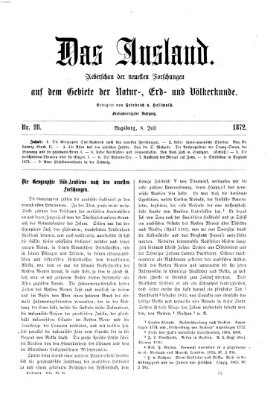 Das Ausland Montag 8. Juli 1872