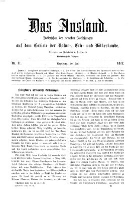 Das Ausland Montag 29. Juli 1872