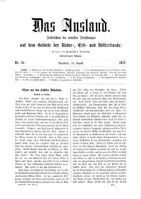 Das Ausland Montag 26. August 1872