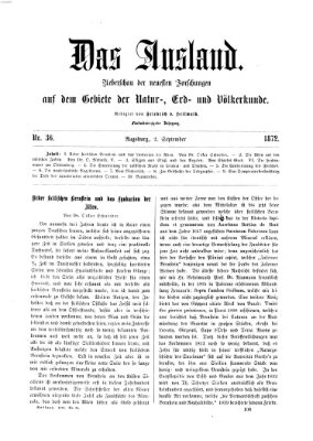 Das Ausland Montag 2. September 1872