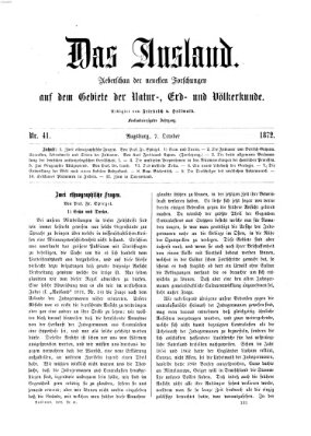 Das Ausland Montag 7. Oktober 1872