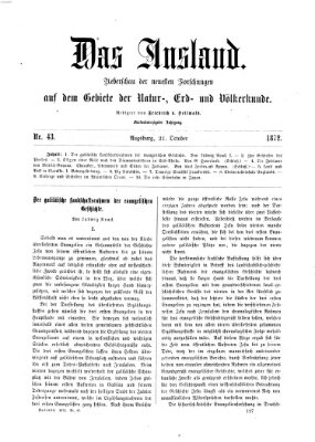 Das Ausland Montag 21. Oktober 1872