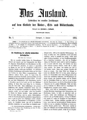 Das Ausland Samstag 4. Januar 1873