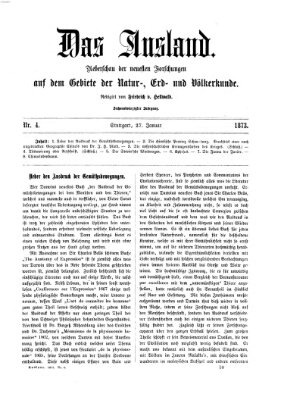 Das Ausland Montag 27. Januar 1873