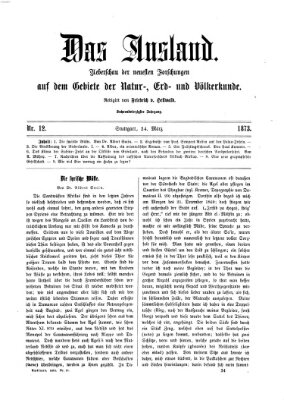 Das Ausland Montag 24. März 1873