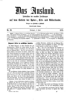 Das Ausland Montag 9. Juni 1873