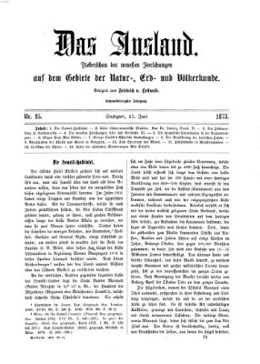 Das Ausland Montag 23. Juni 1873