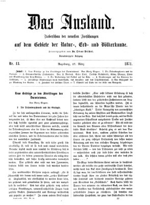 Das Ausland Montag 27. März 1871