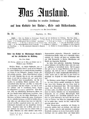 Das Ausland Freitag 31. März 1871