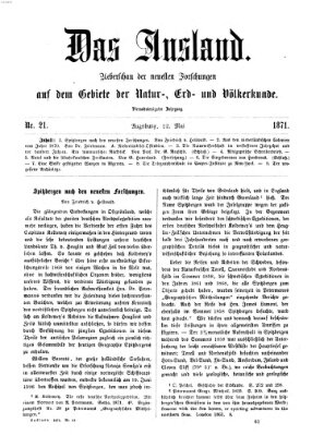 Das Ausland Montag 22. Mai 1871