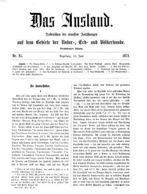 Das Ausland Montag 19. Juni 1871