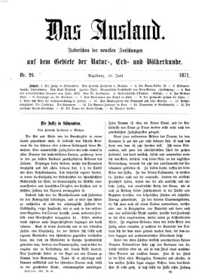 Das Ausland Montag 26. Juni 1871