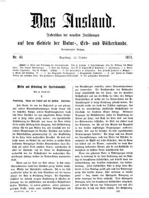 Das Ausland Montag 23. Oktober 1871