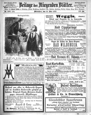 Fliegende Blätter Samstag 25. Mai 1872