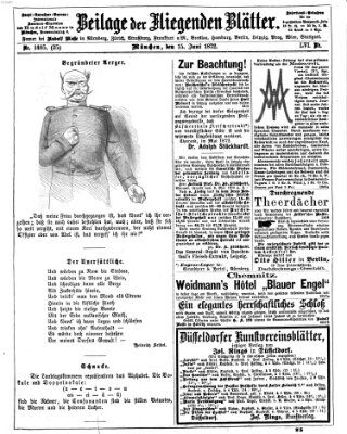 Fliegende Blätter Samstag 15. Juni 1872