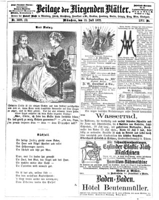 Fliegende Blätter Samstag 13. Juli 1872