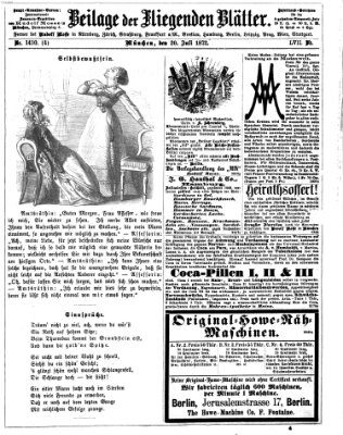 Fliegende Blätter Samstag 20. Juli 1872