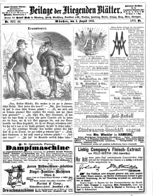 Fliegende Blätter Samstag 3. August 1872