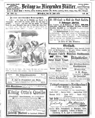 Fliegende Blätter Samstag 26. Juli 1873