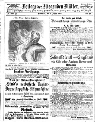 Fliegende Blätter Samstag 2. August 1873