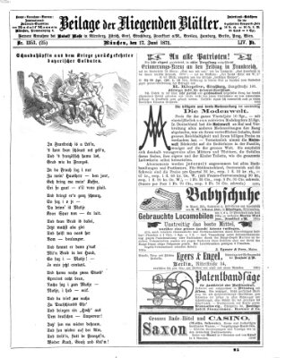 Fliegende Blätter Samstag 17. Juni 1871