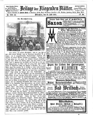 Fliegende Blätter Samstag 22. Juli 1871