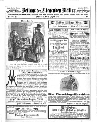 Fliegende Blätter Samstag 5. August 1871