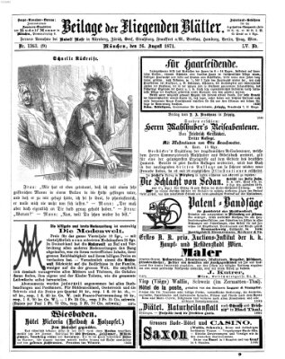 Fliegende Blätter Samstag 26. August 1871