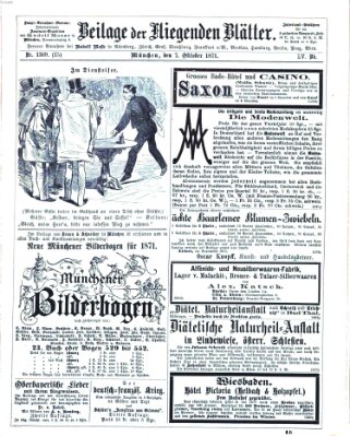 Fliegende Blätter Samstag 7. Oktober 1871